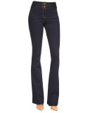 High-Waist Flared Denim Pants