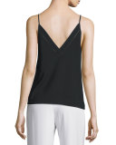 Garland V-Neck Tank, Black