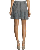 The Jubilee A-Line Mini Skirt, Gray
