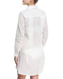 Mystic Eyelet Coverup Shirtdress, White