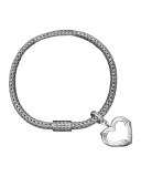 Bamboo Heart Charm Bracelet