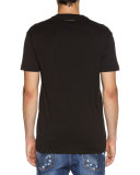 Safety Pin Graphic T-Shirt, Black
