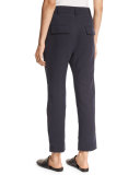 Slouchy Linen-Blend Cropped Trousers