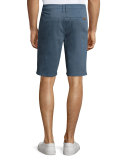Flat-Front Trouser Shorts, Blue