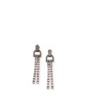 Linear Crystal Tassel Earrings