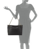 Marion Chain-Strap Slouchy Tote Bag, Black