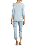 Valencia Lace-Trimmed Pajama Set, Tourmaline
