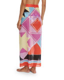 Monreale Printed Wrap Maxi Skirt Coverup