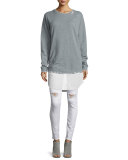 Icon Distressed Skinny Jeans, Whitelash