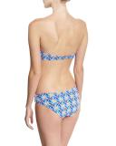 Elba Mosaic-Print Bandeau Bikini Swim Bottom, Multicolor