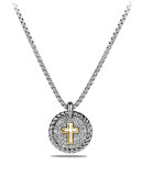 Petite Cable Pavé Diamond Cross Pendant Necklace