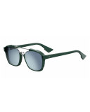 Square Abstract Sunglasses, Green