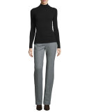 Long-Sleeve Turtleneck Sweater, Black