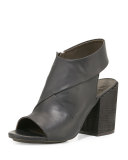 Dar Leather Chunky-Heel Sandal, Black