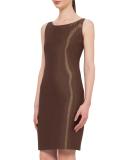 Metallic Woven Sheath Dress