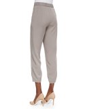 Slouchy Ankle Pants, Stone