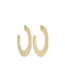 Enlarged Liquid Metal Orbit Hoop Earrings