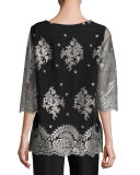 Luxury Lace 3/4-Sleeve Tunic 