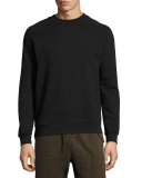 Enzo Exposed-Zipper Raglan Sweatshirt, Black