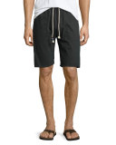 Twill Drawstring Cutoff Shorts