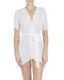 Windsong Chiffon Bridal Wrap Robe, Ivory