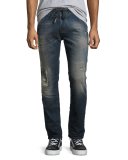 Krooley 0678J Destroyed JoggJeans, Blue