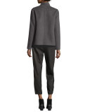 Stretch-Wool Lantern Ankle Pants 
