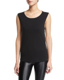 Aura Strappy-Back Performance Tank, Black
