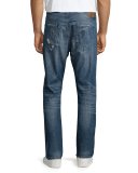 Geno Distressed Patchwork Denim Jeans