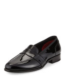 Taylor Patent Leather Penny Loafer, Black