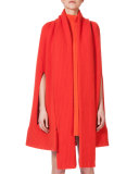 Ribbed Cashmere Knit Cape