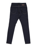 Basic Denim Stretch Leggings, Dark Blue, Size 8-14