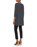 Linen V-Neck Boxy Tunic