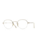 Roland 47 Round Fashion Glasses, Brushed Silver