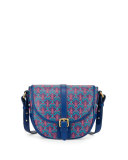 Carnaby Iphis Printed Saddle Bag, Navy