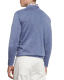 Wool-Blend V-Neck Sweater, Purple