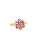 18 K Rose Gold & Pink Sapphire Flower Ring