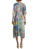 Alyssa Printed Kimono Dress