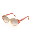 Girls' Bowed Cat-Eye Sunglasses, Clear/Pink