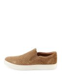 Ace Perforated Suede Skate Sneaker, Tan