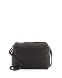 Intrecciato Double-Compartment Bag, New Light Gray