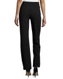 Ponte Boot-Cut Pants, Black, Petite 