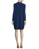 Long-Sleeve Silk Dress, Petite  