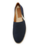 Men's Pateman Canvas Check Espadrille, Indigo Blue