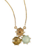 Multi-Stone Green Cluster Pendant Necklace