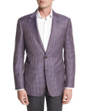 G-Line Mini-Check Sport Jacket, Purple