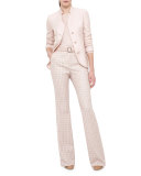 Single-Breasted Mock-Neck Jacket, Flamingo