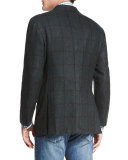 Cashmere Plaid Sport Coat, Olive