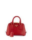 Mini Saffiano Promenade Bag, Red (Fuoco)