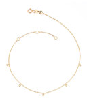 Beads Diamond Anklet in 14K Rose Gold